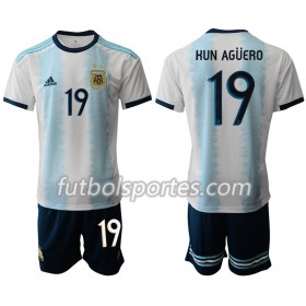 Camisetas Argentina Sergio Agüero 19 Niños Primera Equipacion Copa América 2019